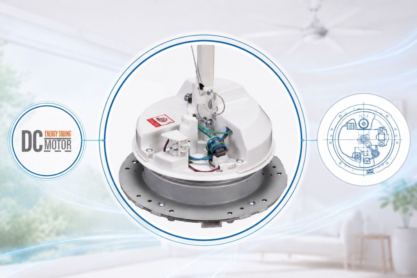 Tiết kiệm 50% điện năng với động cơ DC êm ái