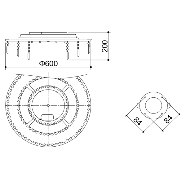Đèn chùm LED HH-LAZ300319 - Ảnh 2