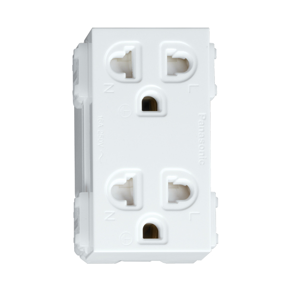 Ổ cắm đôi 3 cực WEV1582-7SW