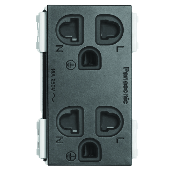 Ổ cắm đôi 3 chấu GEN-X WEG15829B-G