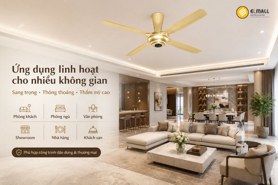 Ứng dụng của quạt trần Panasonic F-56MPG-GO