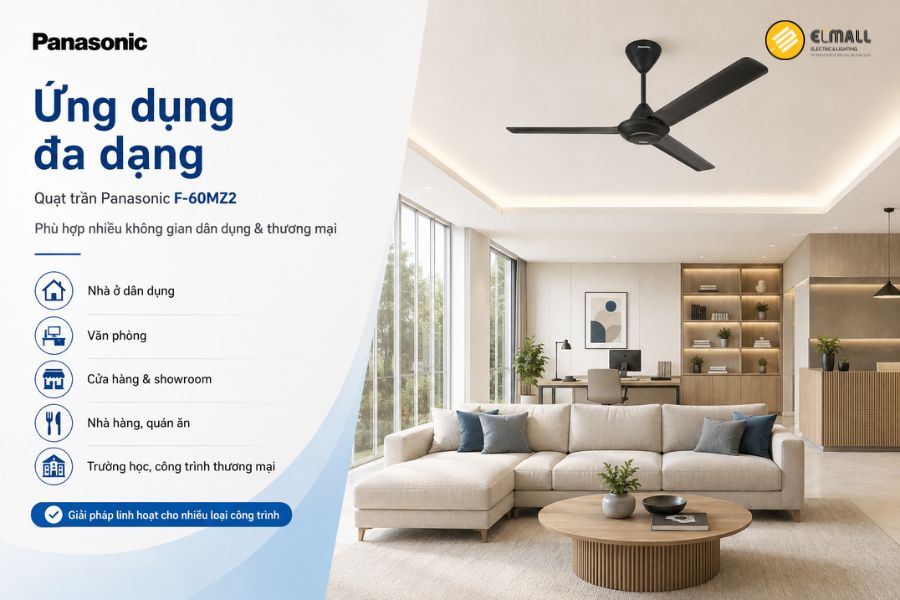 Ứng dụng của quạt trần Panasonic F-60MZ2