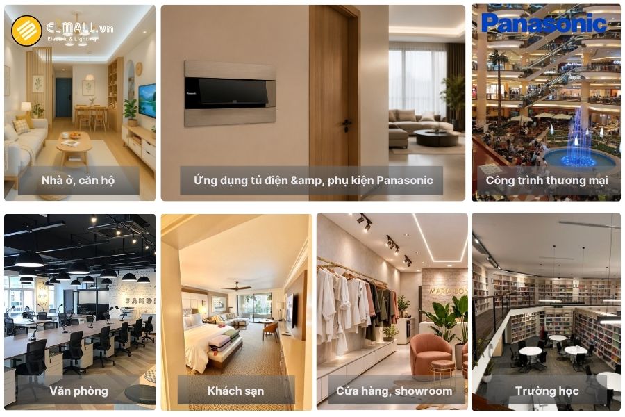 Phù hợp cho nhà ở, căn hộ, văn phòng, khách sạn, showroom, trường học và các công trình thương mại cần hệ thống điện gọn gàng, an toàn.