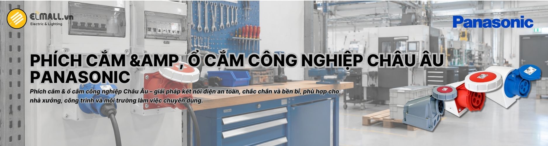 Phích cắm và ổ cắm công nghiệp châu Âu là thiết bị kết nối điện chuyên dụng, phù hợp cho nhà xưởng, công trường, kho vận và các hệ thống điện công nghiệp yêu cầu độ bền, an toàn cao.