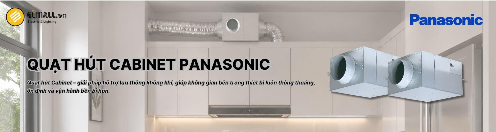 Quạt hút gió Cabinet Panasonic là giải pháp thông gió nối ống, lưu lượng lớn, phù hợp cho văn phòng, căn hộ và các công trình thương mại.