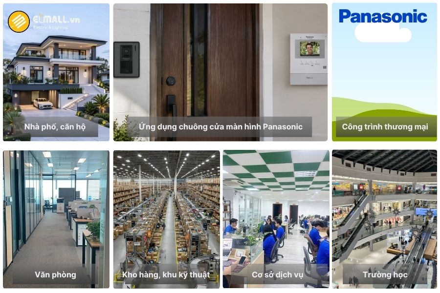 Chuông cửa màn hình Panasonic phù hợp cho nhà ở, căn hộ, văn phòng, cửa hàng, khách sạn và các công trình cần kiểm soát ra vào.