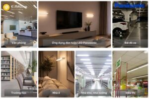 Đèn tuýp LED và đèn bán nguyệt Panasonic phù hợp cho nhà ở, văn phòng, cửa hàng, trường học, kho xưởng và khu vực phụ trợ.