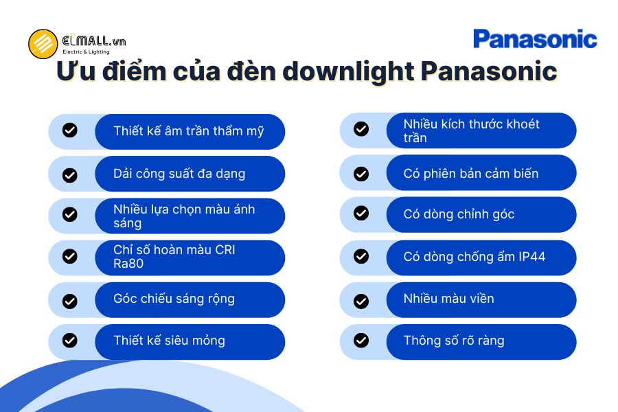 Đèn Downlight LED nổi bật với thiết kế âm trần thẩm mỹ, đa dạng công suất, màu ánh sáng và phiên bản cảm biến, chỉnh góc, chống ẩm, phù hợp nhiều không gian hiện đại.